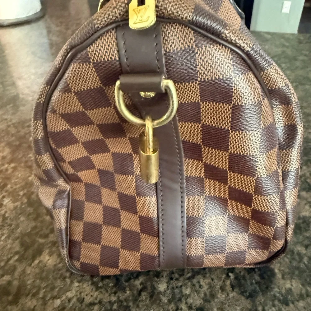 Louis Vuitton Brown Checkered Satchel - Picture 10 of 10